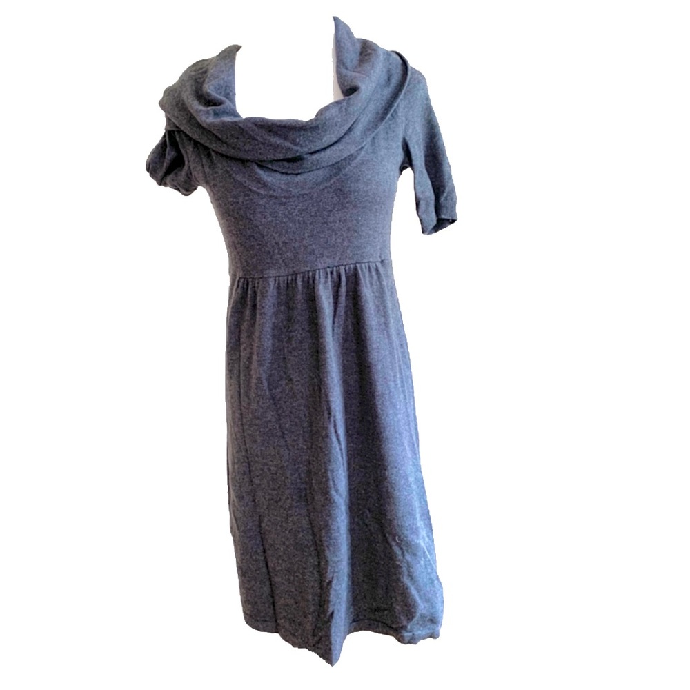gray banana republic cowl neck sweater dress